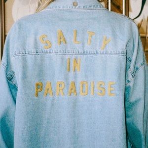 Billabong x The Salty Blonde denim jacket small